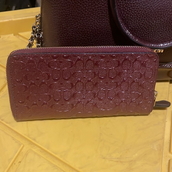 COACH SIERRA SATCHEL IN PEBBLE AND PATENT LEATHERS F54664 AND WALLET - Picture 12 of 13